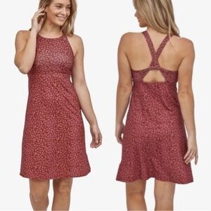 Patagonia Women's Medium Magnolia Spring Strappy Back Athletic Knit Dress Red